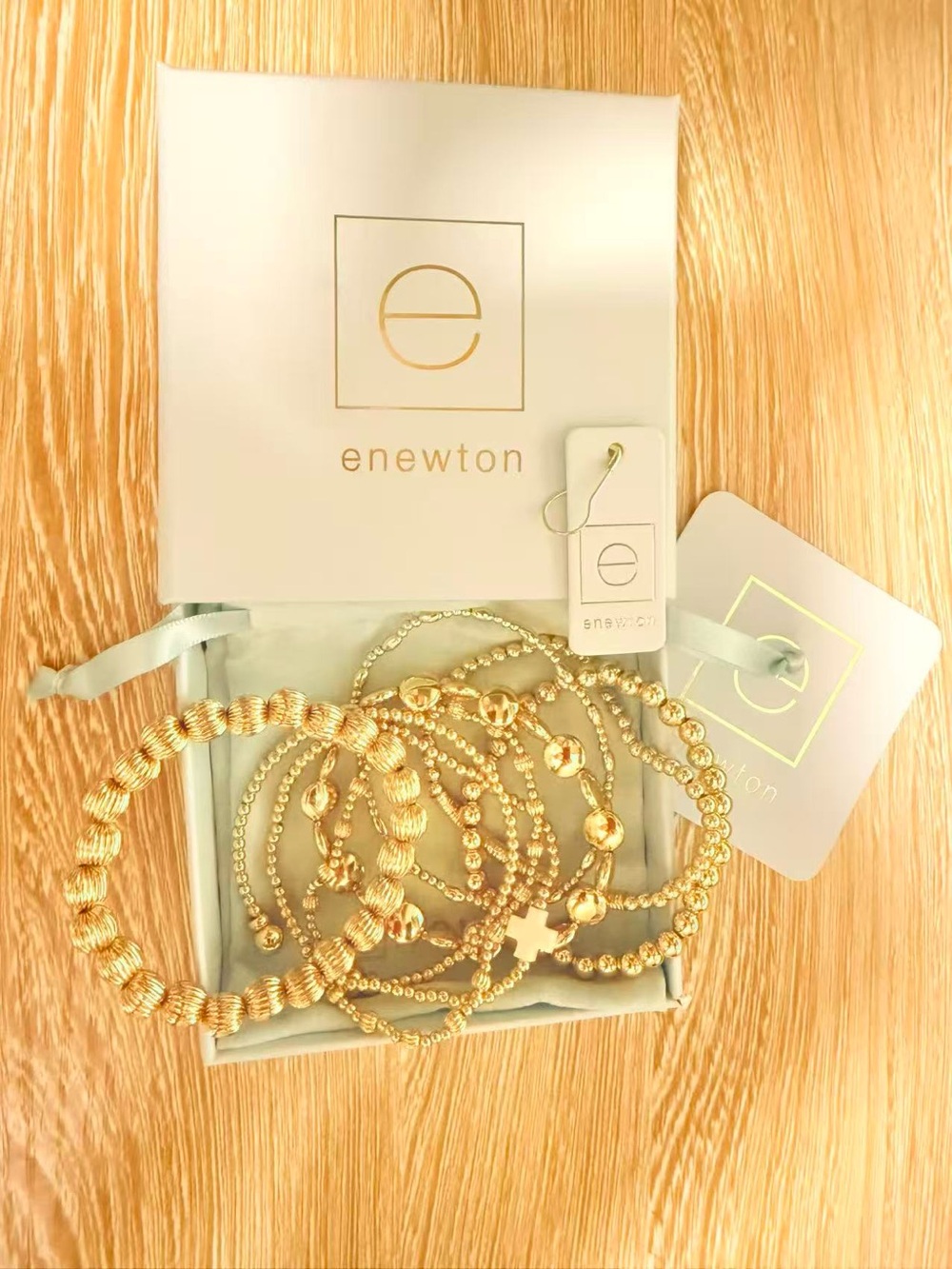 Gold Enewton Beaded Bracelet Set